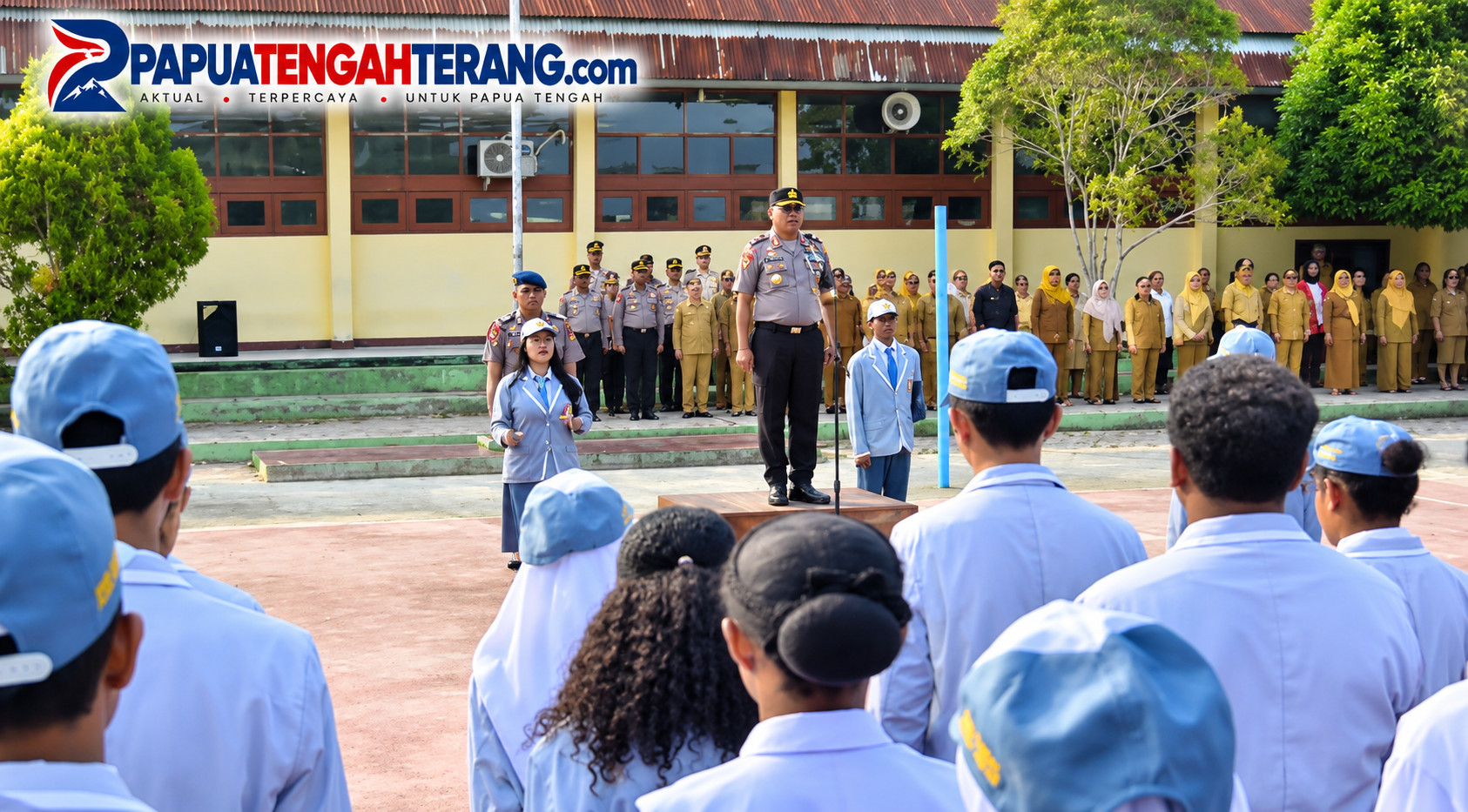 Bukan Sekadar Upacara Bendera, Ini Pesan Penting Kapolda untuk Pelajar Nabire